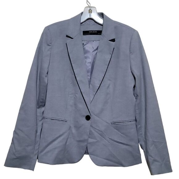 Zara Women's Gray Blazer Sz 8 - Picture 5 of 7